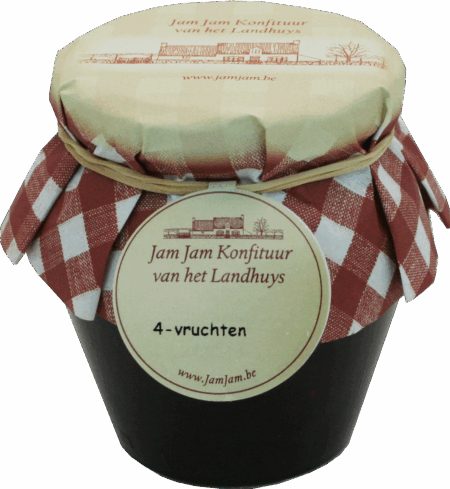 Jam Jam Confituur 4 vruchten 212ml 6st