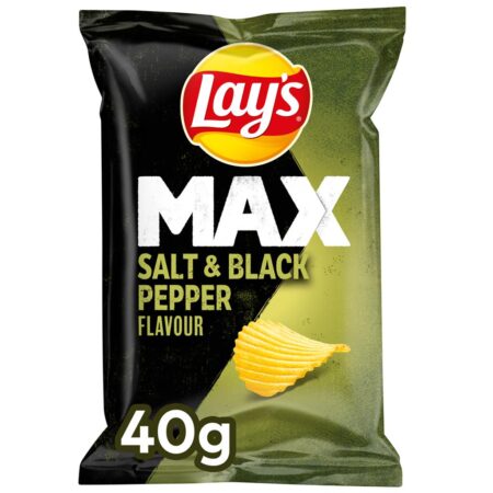 Lay's Max Salt & Black Pepper Chips 20x40g