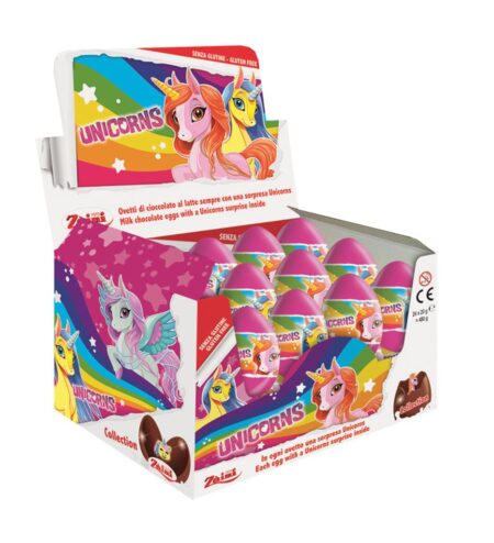 Zaini Unicorn Chocolade Ei + Verrassing x24