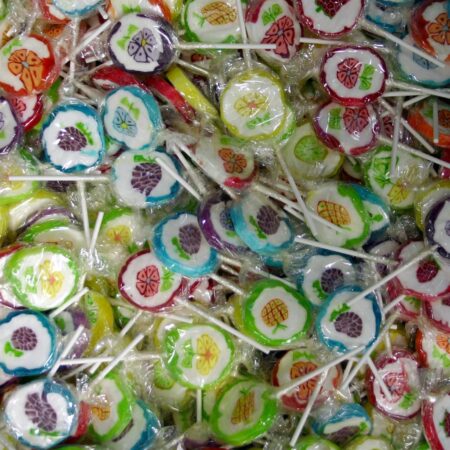 Crest Rock Lollies Bloem-Fruit +-1000st 12kg